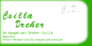 csilla dreher business card